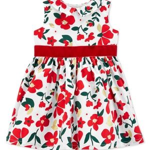 Carter’s Baby Girl’s Sateen Floral-Print Dress